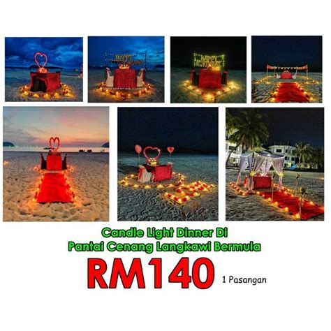 Langkawi Candle Light Dinner Di Tepi Pantai Cenang Shopee Malaysia
