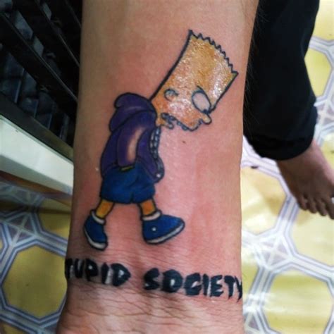 Stupid Society Bart Simpson Tatuajes Tatuar