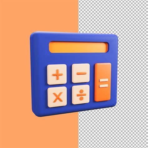 Premium Psd 3d Calculator Illustration