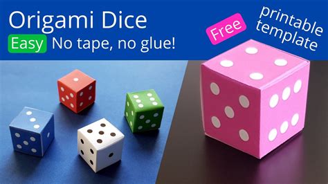 Origami Dice 🎲 How To Make Paper Dice Without Tape Or Glue ⚂ Easy