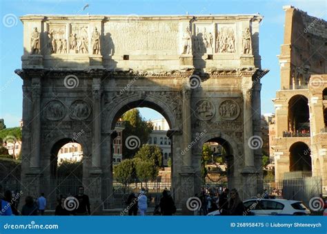 Italy Rome Piazza Del Arco Di Costantino Arch Of Constantine Arco