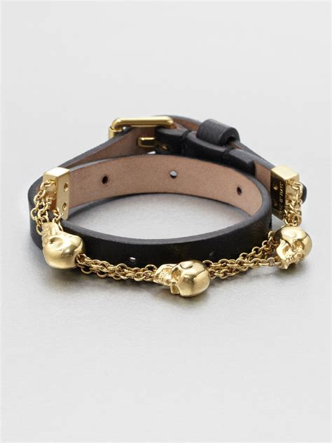 alexander-mcqueen-leather-chain-skull-wrap-bracelet-in