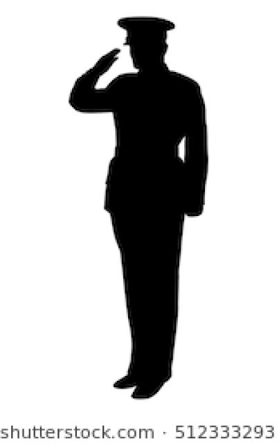 Soldier Saluting Silhouette Svg