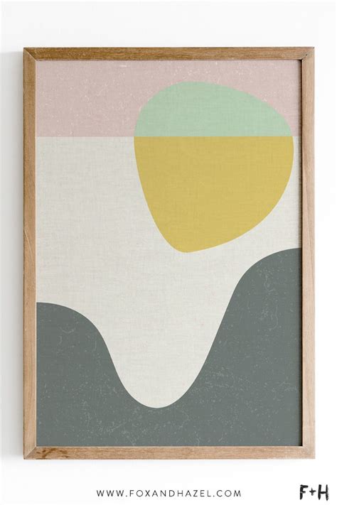 Abstract Mid Century Modern Wall Art Print Instant Download Minimalism
