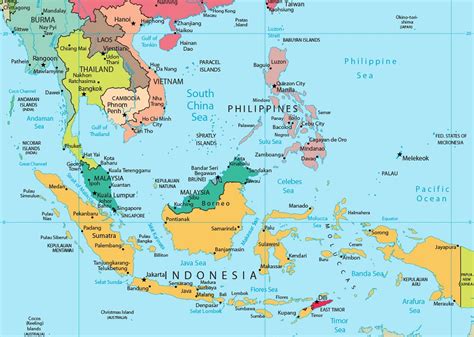 √ Peta Asean Hd Negara Negara Asean And Gambar Asia Tenggara Lengkap