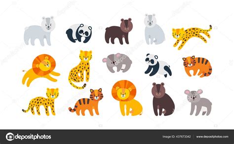 Animales Del Zoológico Con León Leopardo Tigre Y Osos Gran Colección