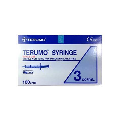 Terumo 181020004 Ss03l Terumo 3ml Disposable Syringe Without Needle