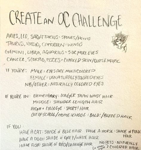 12 Create Oc Ideas Creative Drawing Prompts Art Style Challenge