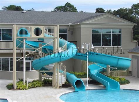 Home Pool Slide Private Swimming Pool Fiberglass Water Slide For Home