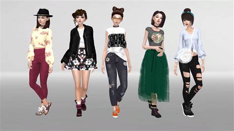 The Sims 4 Spring Lookbook Cc List Create A Sim Abbigliamento