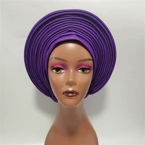 High Quality African Headtie Turban Nigerian Headtie Aready Made Auto