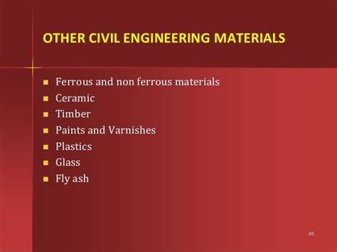 Building Materials Elements Of Civil Engineering