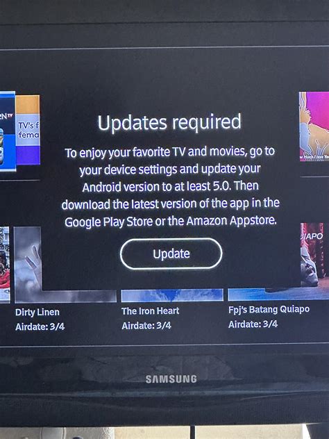 Updates required error message. I’ve updated fire stick and reinstalled