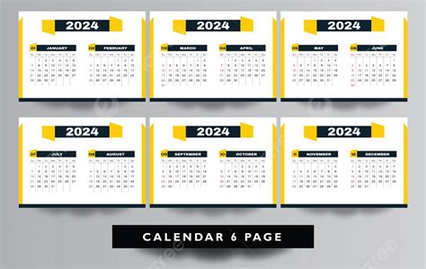 Diseño De Plantilla De Calendario 2024 Gratis Vol 28 Vector Descarga