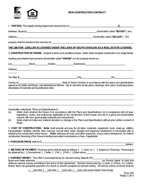 Fillable Contract Forms Printable Forms Free Online