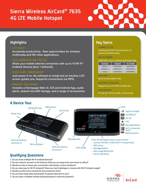 Sierra Wireless Aircard 763s 4g Lte Mobile Hotspot Manualzz