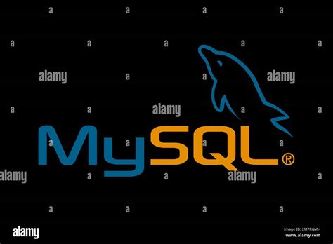 Mysql Logo Black Background Stock Photo Alamy