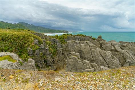 Punakaiki Pancake Rocks West Coast New Zealand 29 Stock Photo Image