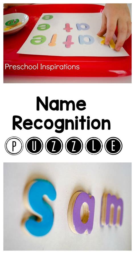 Diy Name Recognition Puzzle Name Activities Preschool Kids Learning