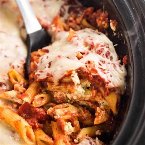 Crock Pot Baked Ziti Build Your Bite