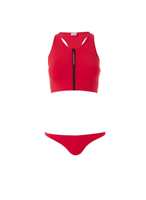 Tokyo Red Sports Zip Front Bikini