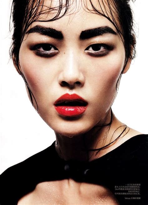 Liu Wen In A Cherry Lip And The Boldest Of Brows In Vogue China