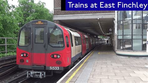 London Underground Northern Line Trains At East Finchley Youtube