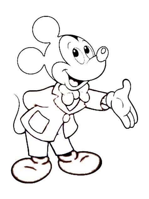 Imagenes De Mickey Mouse Para Colorear Faciles Páginas Para Colorear