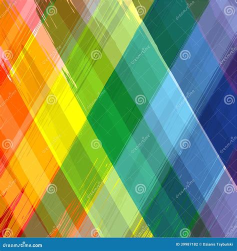 Abstract Rainbow Color Drawing Plaid Background Stock Vector