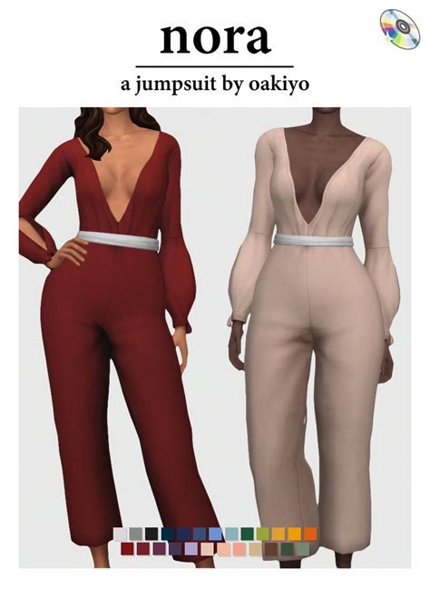 Nora Jumpsuit In 2020 Maxis Match Sims 4 Clothing Jumpsuit