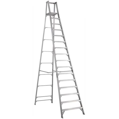Louisville Ladder 16 Ft Aluminum Platform Step Ladder With 300 Lbs