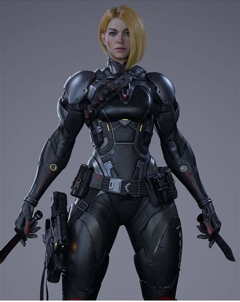 Sci Fi Armor Cyberpunk Armor Sci Fi Character Art Female Character