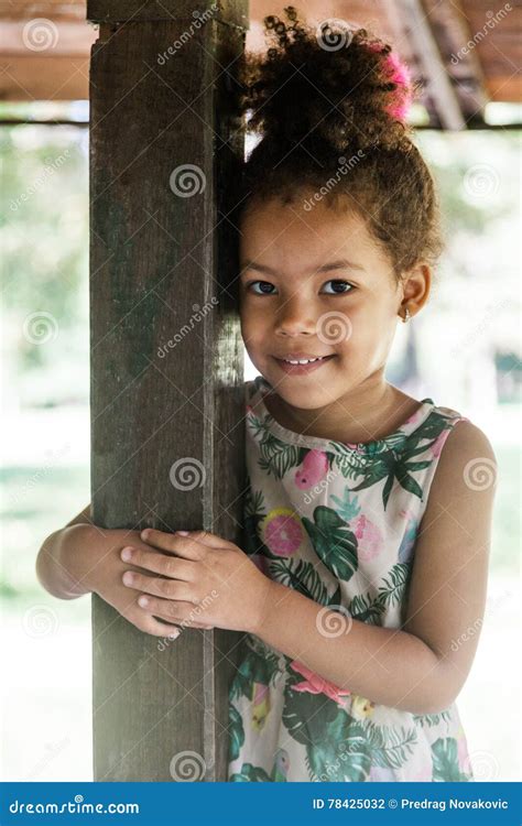 Portrait Of Half Caste Children In Park Stock Photo Image Of Holding