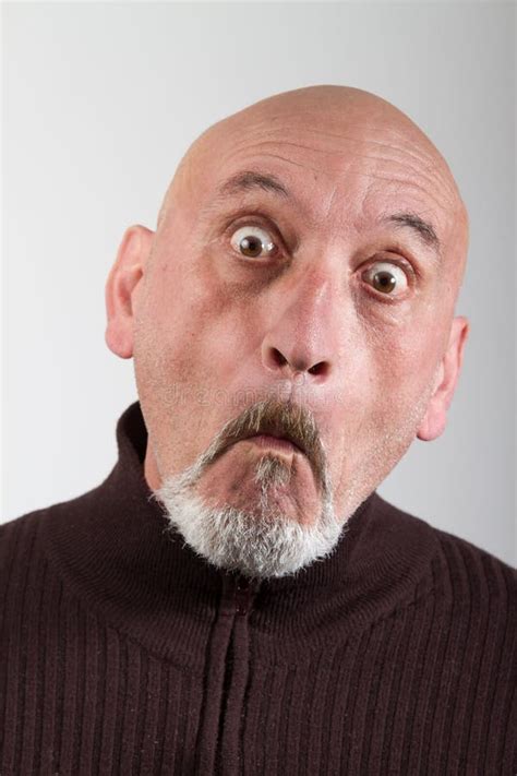 Portrait Of A Man With A Funny Facial Expressions Stock Photo Image