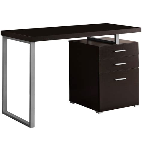 Devaise computer desk with drawer, 55 inch home office desk with reversible file cabinet, gray oak. Computer Desk with File Cabinet in Desks and Hutches