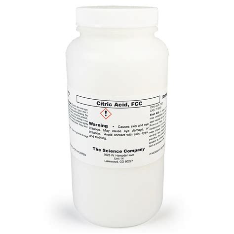 Spoilage microorganisms belong to one of four physiological groups: Food Grade Citric Acid, 500g for sale. Buy from The ...