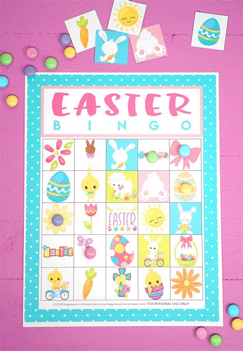 Free Printable Easter Bingo Game Cards Happiness Is Homemade