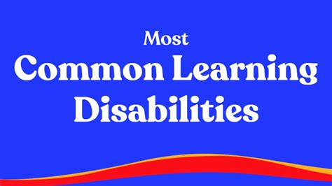 Most Common Learning Disabilities Youtube