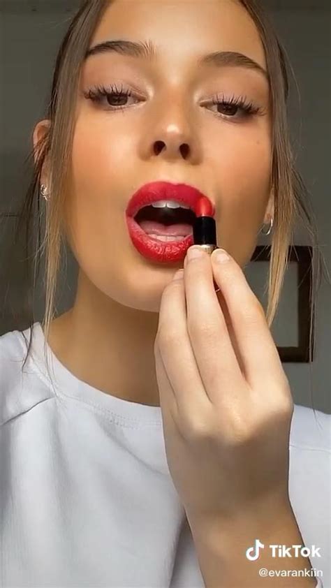 Red Lip Tutorial Tik Tok Video Makeup Tutorial Red Lipstick