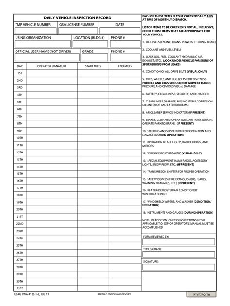 Blank Vehicle Inspection Form Fill Out And Sign Online Dochub
