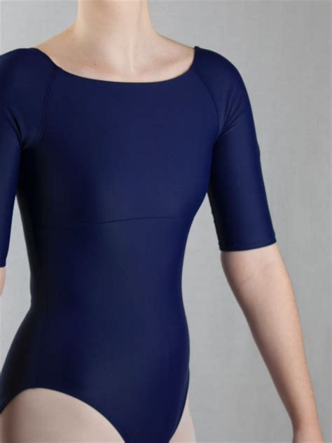 Ready To Ship M3 Blue Ballet Leotard 12 Sleeve Square Neck Etsy