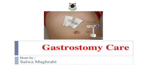 Gastrostomy Care Ppt Powerpoint