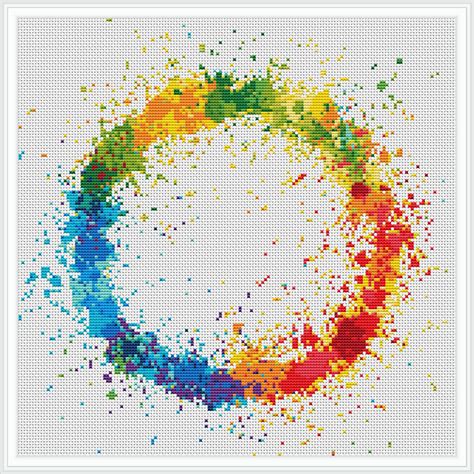 What to do with cross stitch? Circle Cross Stitch Pattern Free shipping Cross Stitch PDF