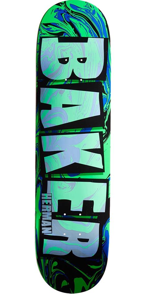 Using the dropdown selections to the left, make your selection based on deck size, skateboard brand, both, or more. Baker Abstract Skateboard Deck - Herman - 8.0