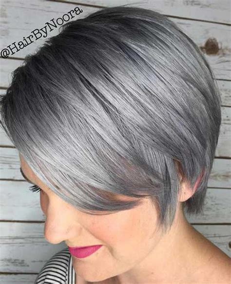 Similar to a men's shave, it is considerably shorter than the front and slightly longer in let your hair blinked upwards to have a constantly hyperactive look! These Days Most Popular Short Grey Hair Ideas | Short ...