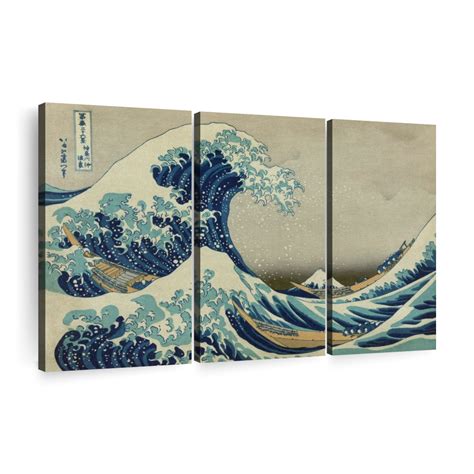 The Great Wave Off Kanagawa Wall Art Painting By Hokusai
