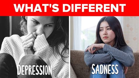 The Difference Between Sadness And Depression Youtube