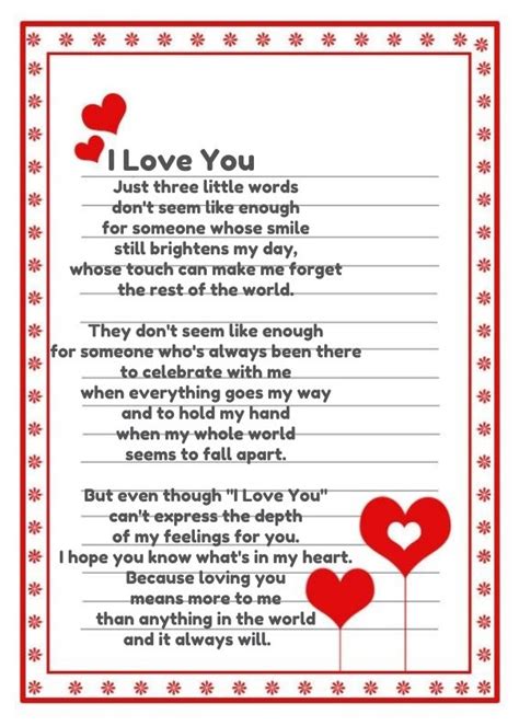 Short I Love You Poems For Her Love You Poems Poems For Your