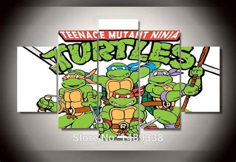 Teenage mutant ninja turtles ii: Printed cartoon TMNT Teenage Mutant Ninja Turtles Group ...