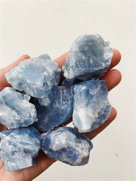 Small Raw Blue Calcite Cleanse And Co